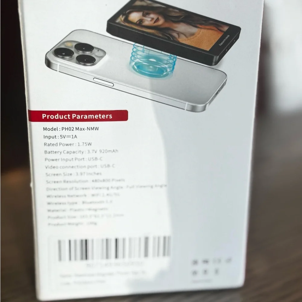 Magnetic Phone Vlog Selfie Screen - White